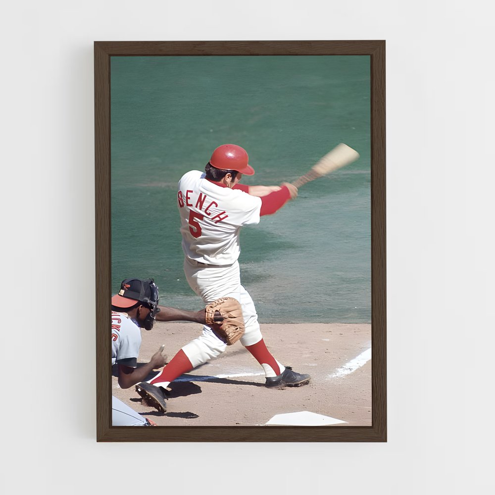 Poster Johnny de bench – affiche Baseball (vue 5)
